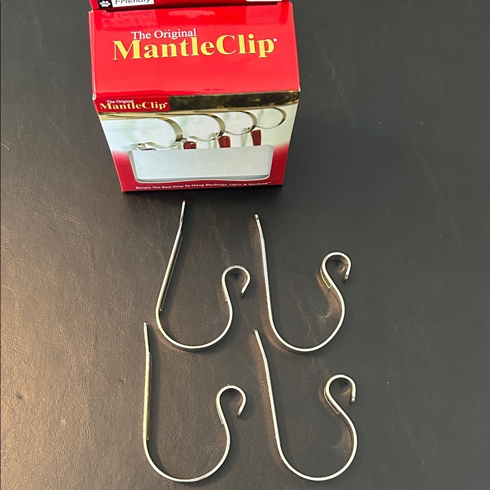 Silver MantleClip Stocking Holders